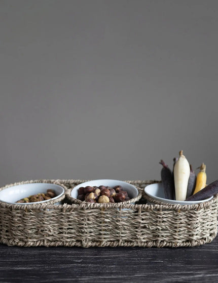 3 Bowl Woven Serving Basket  Default Title   | Industrial Farm Co